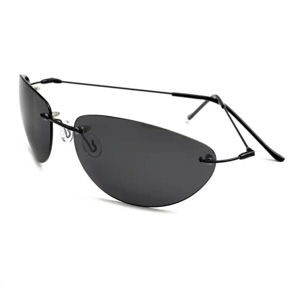 Fashion Cool The Matrix Neo Style Polarized Sunglasses Ultralight Rimless Men - Picture 4 of 12